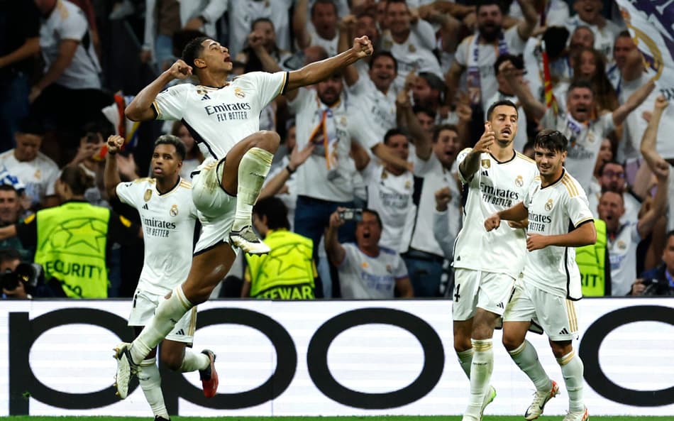 Bellingham marca no fim, e Real Madrid vence Union Berlin na abertura da Champions League