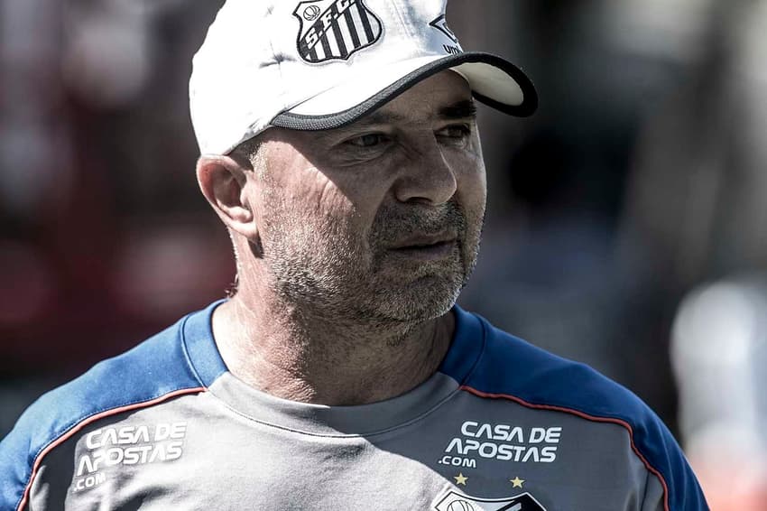 Jorge Sampaoli foi vice-campeão brasileiro com o Santos em 2019. Argentino mora no Rio de Janeiro e está sem clube. (Foto: Ivan Storti/Santos FC)