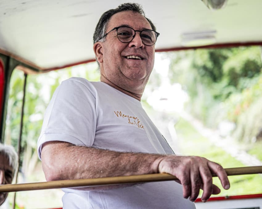 Marcelo Teixeira participou da celebração de aniverário do Santos no ano passado, no Monte Serrat. (Foto: Guilherme Greghi/Santos FC)