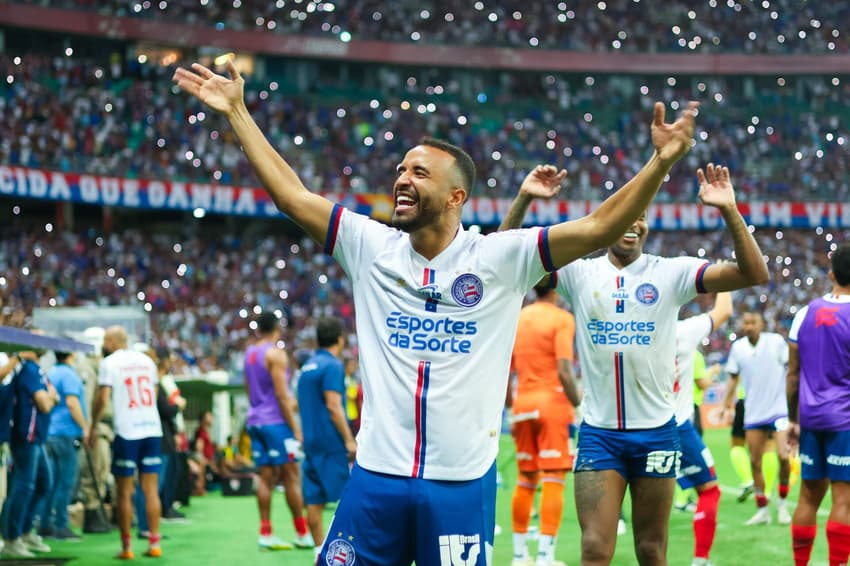 Caio Alexandre comemora classificação do Bahia para Libertadores Foto: Catarina Brandão / EC Bahia