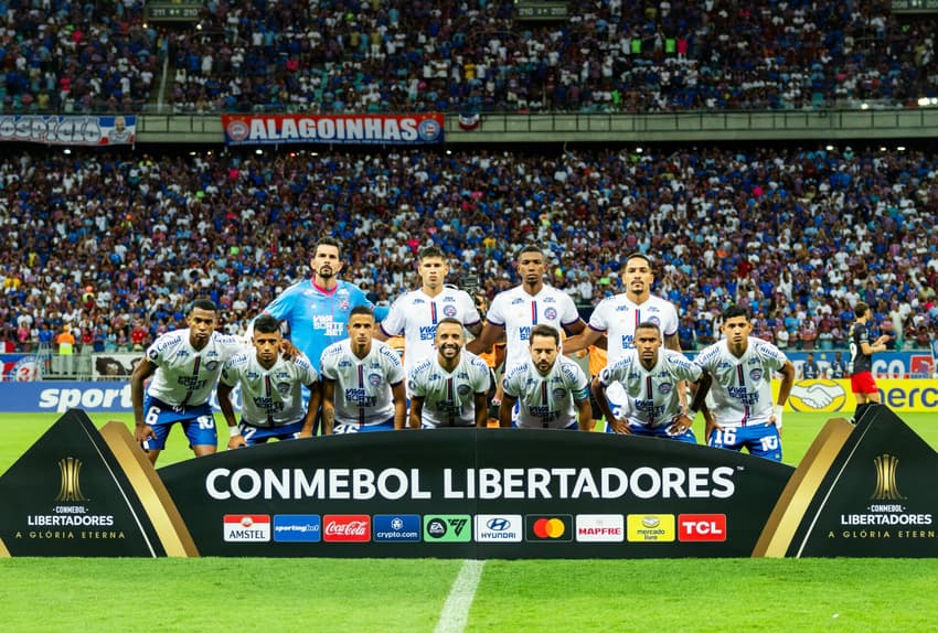 Time do Bahia tira foto antes de duelo decisivo pela Libertadores, contra o Boston River Foto: Letícia Martins/EC Bahia