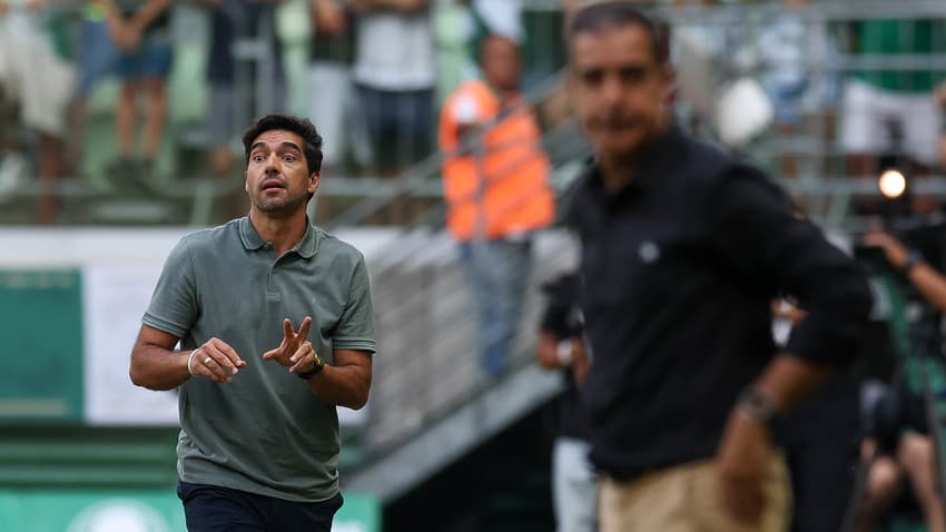 Abel Fereira no empate do Palmeiras com o Botafogo. . (Foto: Cesar Greco/Palmeiras)