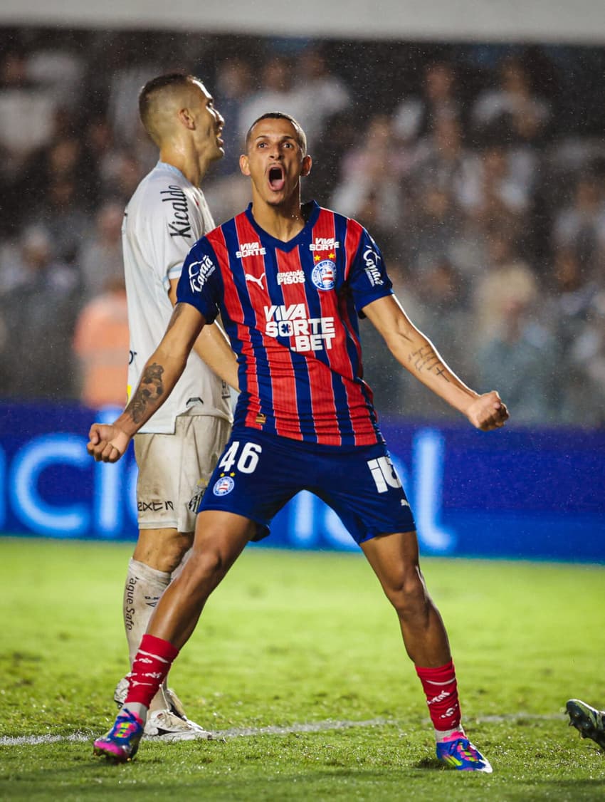 Juba comemora gol contra o Santos Foto: Letícia Martins / EC Bahia