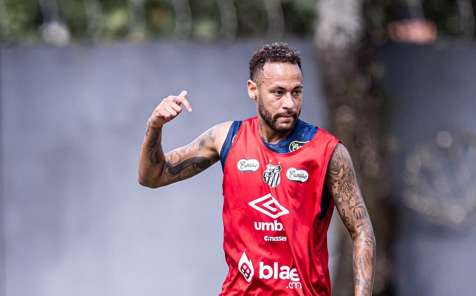 Com Neymar, Santos encerra preparação para encarar o Flu; veja provável escalação