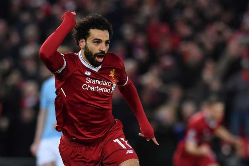 Em sua primeira temporada pelo Liverpool, Salah marcou 44 gols em 52 jogos (Foto: ANTHONY DEVLIN/AFP)