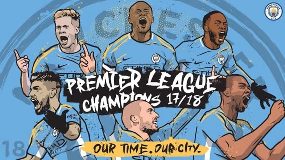City celebra título da Premier League na internet e exalta campanha