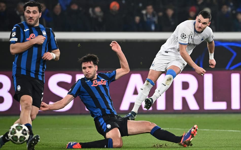 Atalanta desperdiça oportunidades, e Club Brugge avança na Champions League