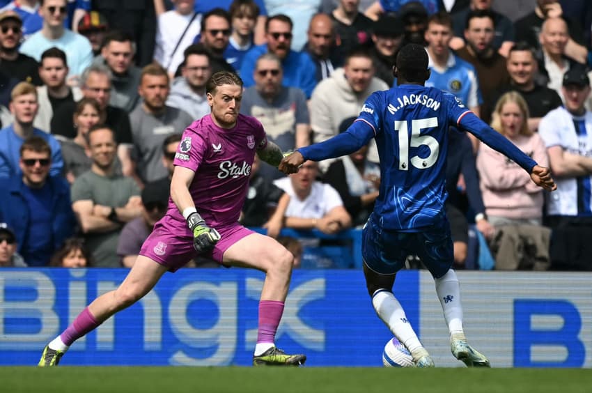 Nicolas Jackson marcou o gol da vitória do Chelsea sobre o Everton (Foto: JUSTIN TALLIS / AFP)