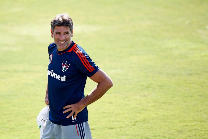 Renato Gaucho durante treino do Fluminense em Laranjeiras, em 2014.