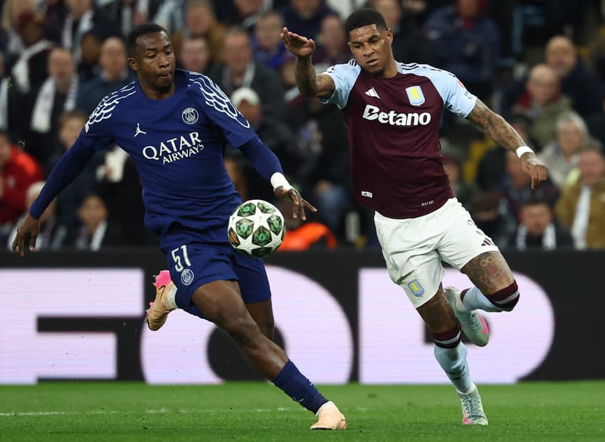 Aston Villa e PSG se enfrentaram pela Champions