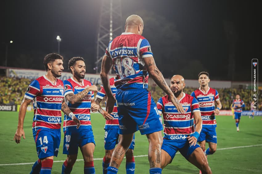 Partida entre Atlético Bucaramanga e Fortaleza, pela Copa Libertadores (Foto: Mateus Lotif/Fortaleza EC)