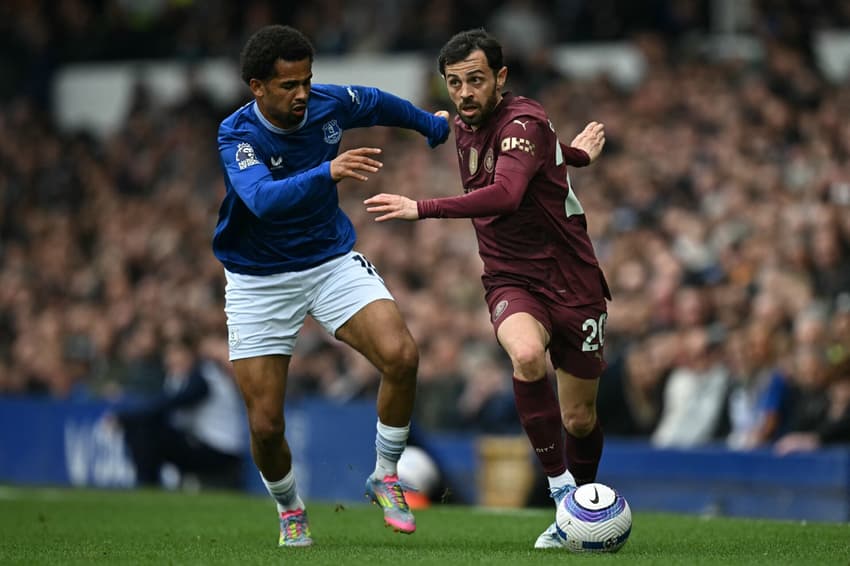 Bernardo Silva em Everton x Manchester City