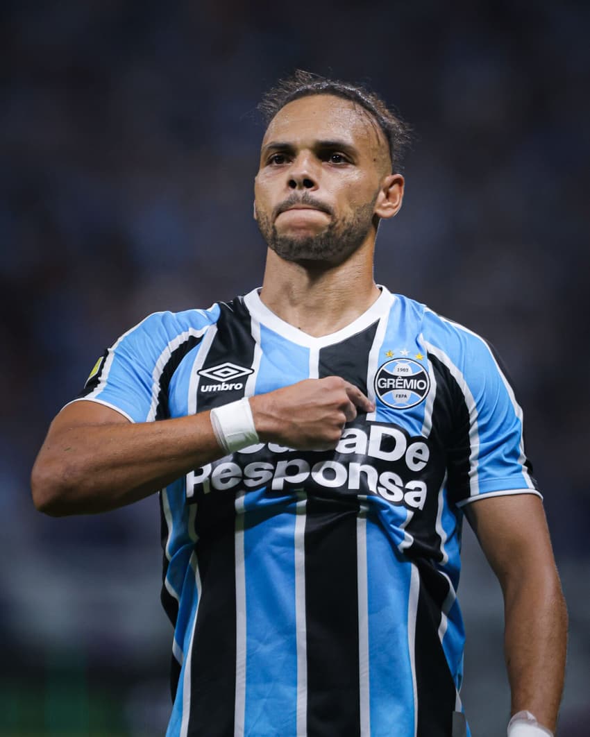 Jogos do Grêmio: Martin Braithwaite, atacante do Grêmio (Foto: Maxi Franzoi/AGIF)