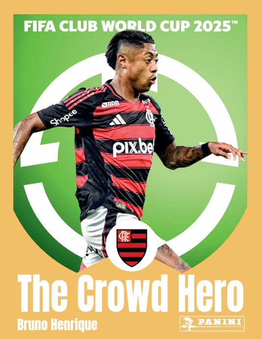 Bruno Henrique Cromo Flamengo no álbum do Mundial de Clubes