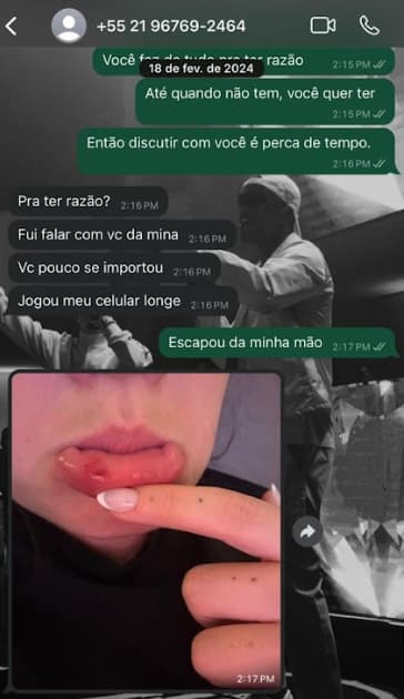 Caio Paulista expõe prints de conversas com sua ex-namorada, Clara Monteiro sobre agressões