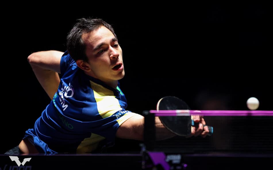Hugo Calderano perde para chinês e é eliminado do WTT Champions