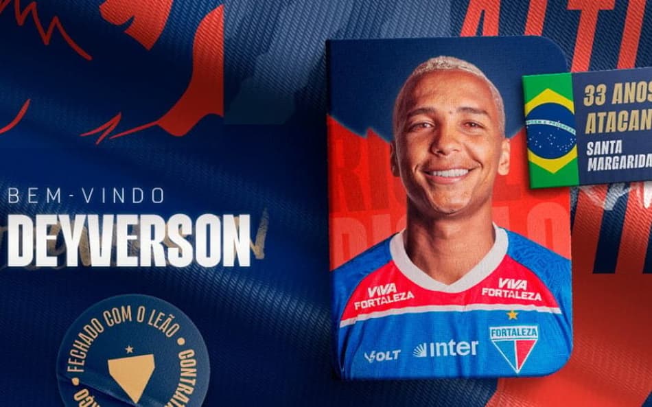 Fortaleza oficializa a contratação do atacante Deyverson