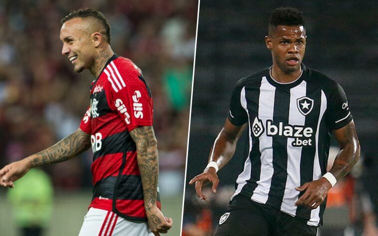 Everton Cebolinha (Flamengo) x Junior Santos (Botafogo) Everton Cebolinha (Flamengo) x Junior Santos (Botafogo)