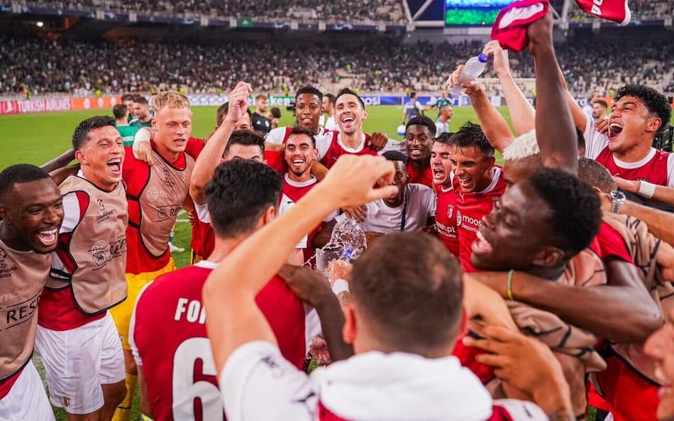 Champions League: Braga volta a vencer o Panathinaikos e vai à fase de grupos pela primeira vez após 11 anos