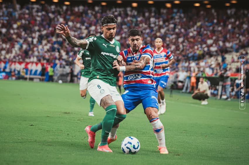 Partida entre Fortaleza e Palmeiras, pelo Brasileirão 2025 (Foto: Mateus Lotif/Fortaleza EC)