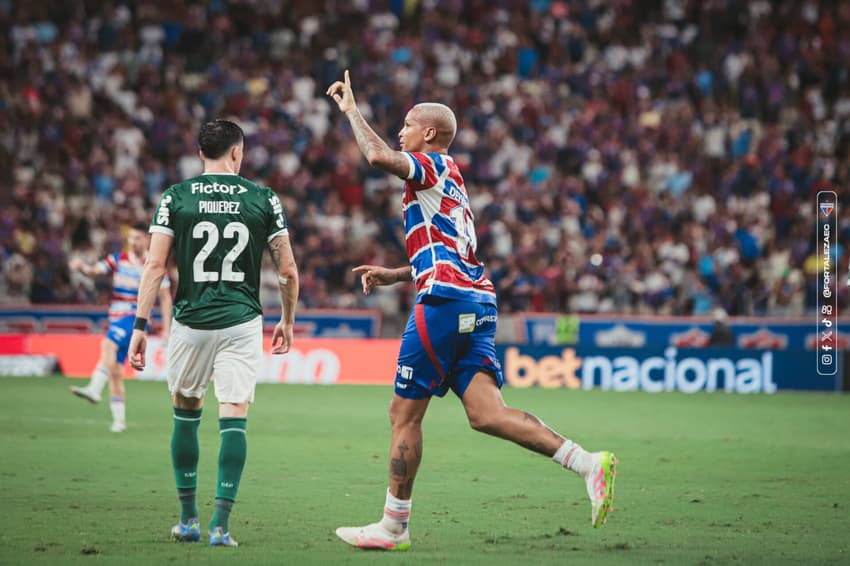 Deyverson na partida entre Fortaleza e Palmeiras, pelo Brasileirão 2025 (Foto: Mateus Lotif/Fortaleza EC)