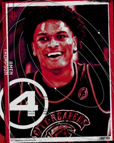 4ª escolha: Amen Thompson (EUA) - Houston Rockets 4ª escolha: Amen Thompson (EUA) - Houston Rockets