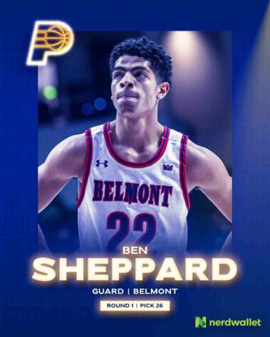26ª escolha: Ben Sheppard (EUA) - Indiana Pacers 26ª escolha: Ben Sheppard (EUA) - Indiana Pacers