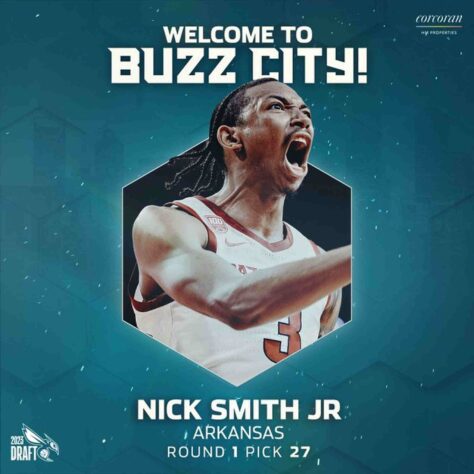 27ª escolha: Nick Smith Jr (EUA) - Charlotte Hornets 27ª escolha: Nick Smith Jr (EUA) - Charlotte Hornets