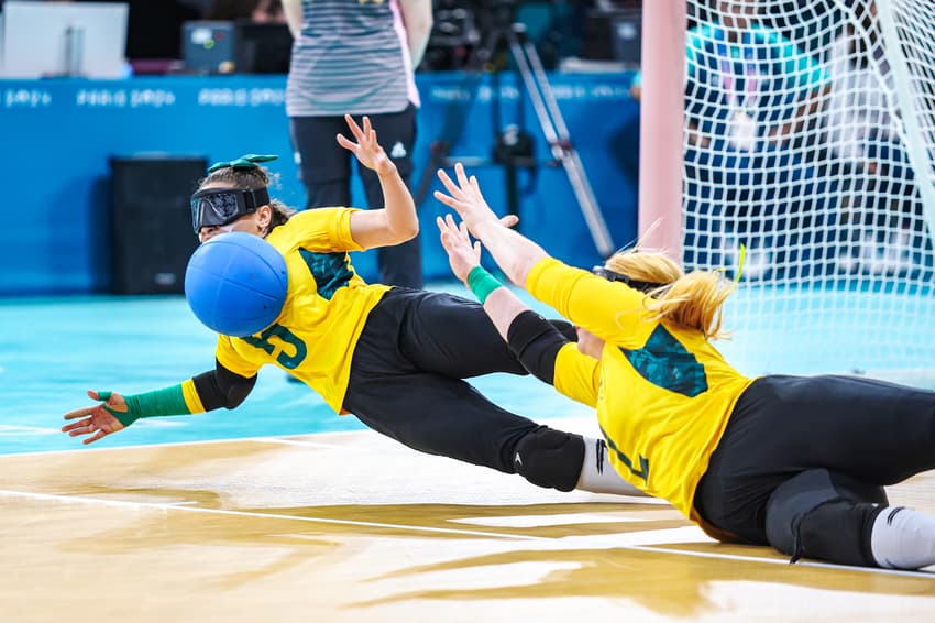 29.08.24 – Jogos Paralímpicos Paris 2024 – Goalball – Feminino – Brasil x Turquia, na Arena Sul em Paris. Foto: Ana Patrícia Almeida/CPB @anapatricia.foto