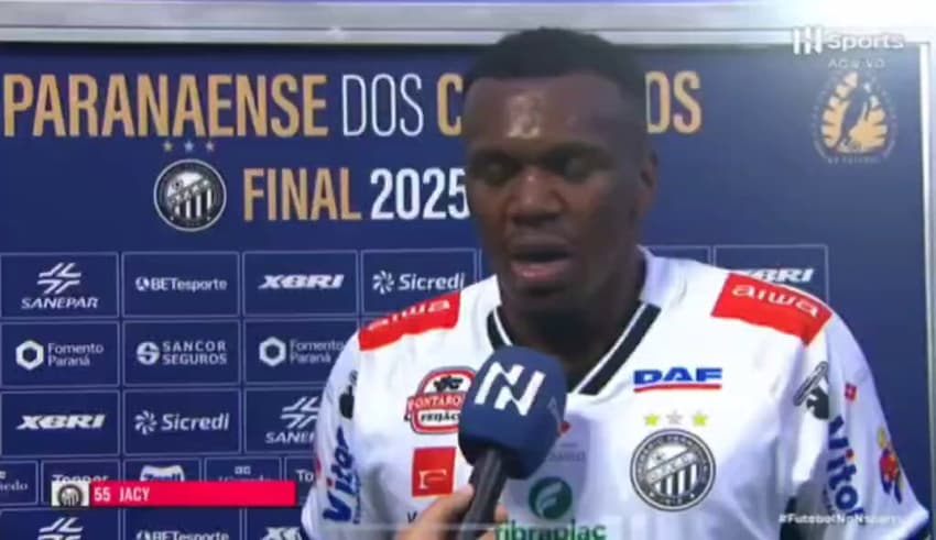 Jacy, do Operário, dando entrevista no pós-jogo (Foto: NSports)