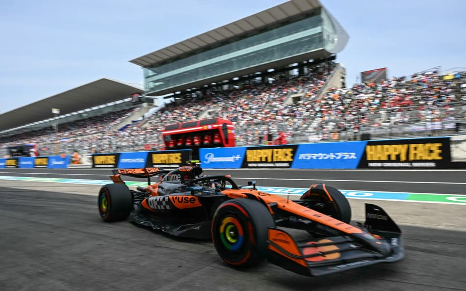 Norris bate Piastri e lidera incendiado treino livre 3 do GP do Japão; Bortoleto é 17º