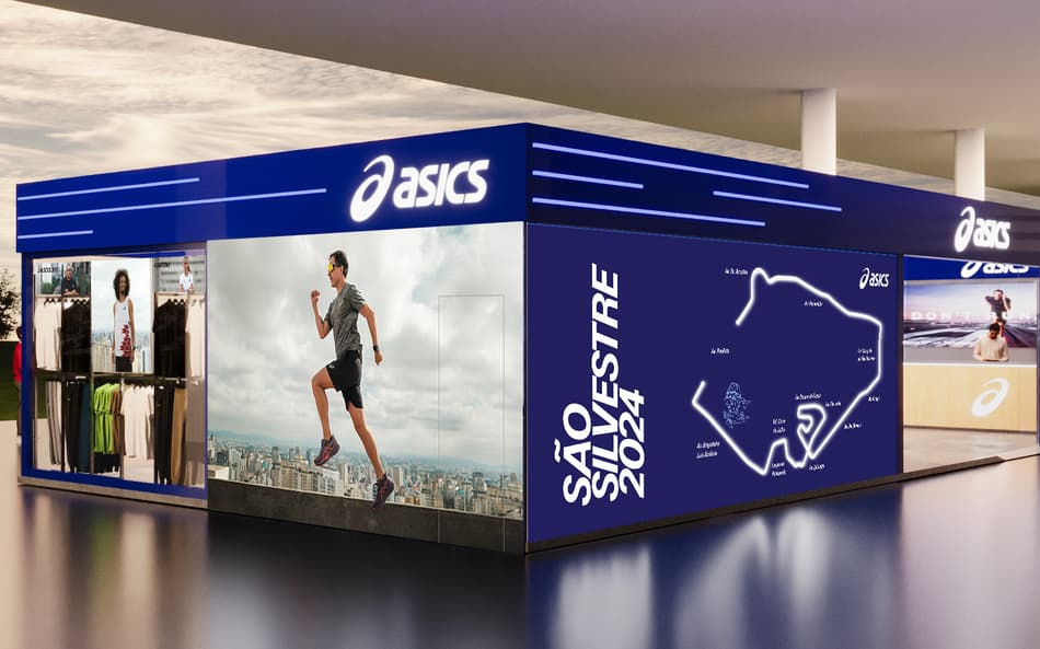 Asics terá loja com produtos exclusivos e ‘test-drive’ de tênis na Expo da São Silvestre