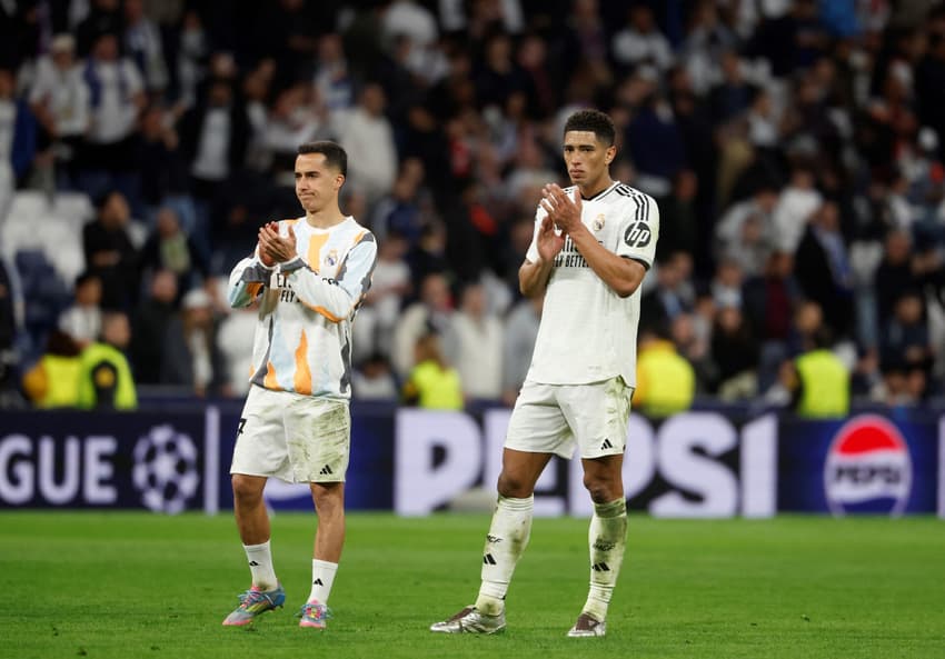 Dupla do Real Madrid aplaude torcida após queda na Champions