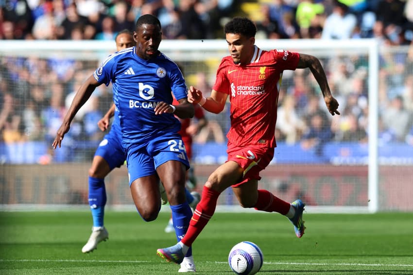 Luis Díaz em Leicester x Liverpool