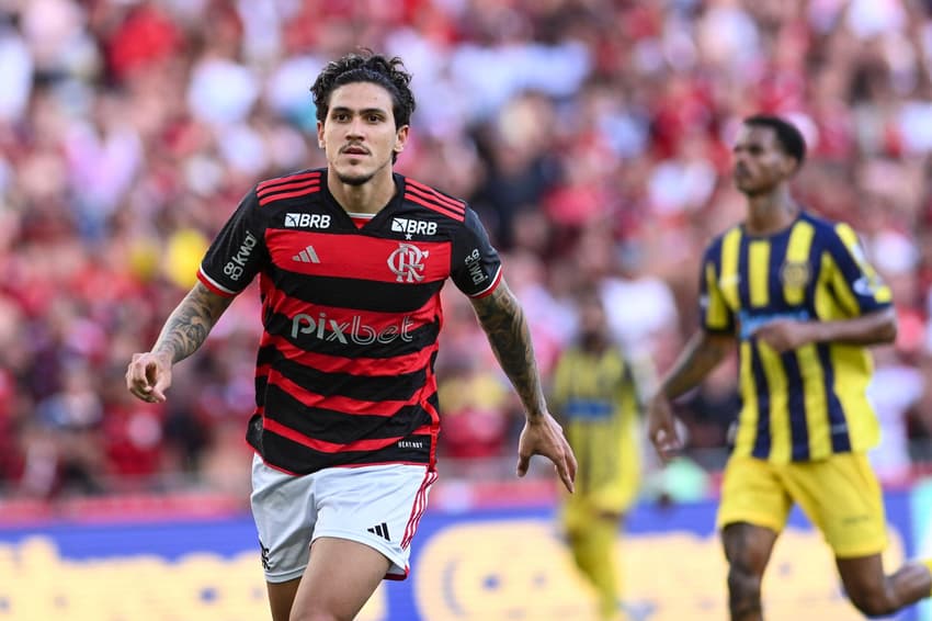 Rio De Janeiro, Brazil. 02nd Mar, 2024. RIO DE JANEIRO, RJ – 02.03.2024: FLAMENGO X MADUREIRA – Pedro celebrates a goal during Flamengo x Madureira in the 11th? round of the 2024 Carioca Championship held at Maracana this Saturday afternoon (02), in Rio d