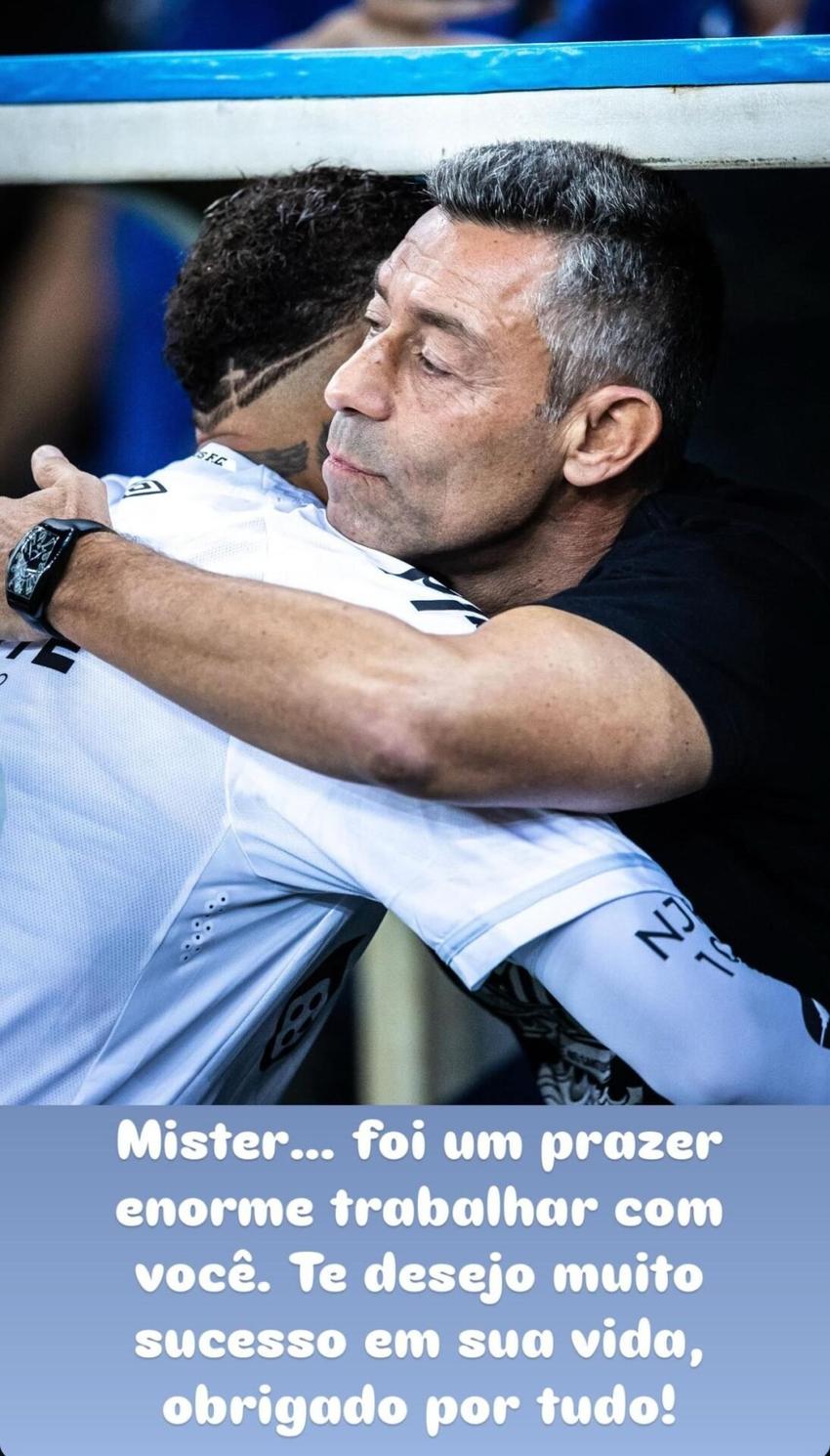 Neymar agradece parceria com Pedro Caixinha no Santos (Foto: Divulgação/ Neymar Jr.)