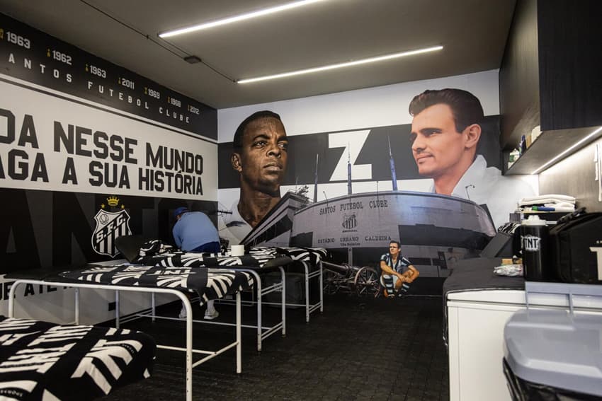 Novo vestiário da Vila Belmiro foi remodelado com a ajuda de 19 parceiros. (Foto: Dilvulgação/ Santos FC)