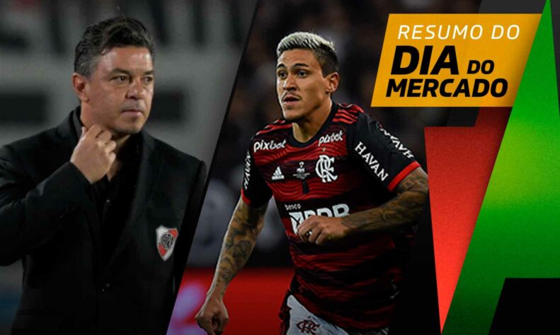 John Textor tentou tirar Pedro do Flamengo, Gallardo sairá do River... tudo isso e muito mais no resumo do Dia do Mercado desta quinta-feira (13)! John Textor tentou tirar Pedro do Flamengo, Gallardo sairá do River... tudo isso e muito mais no resumo do Dia do Mercado desta quinta-feira (13)!