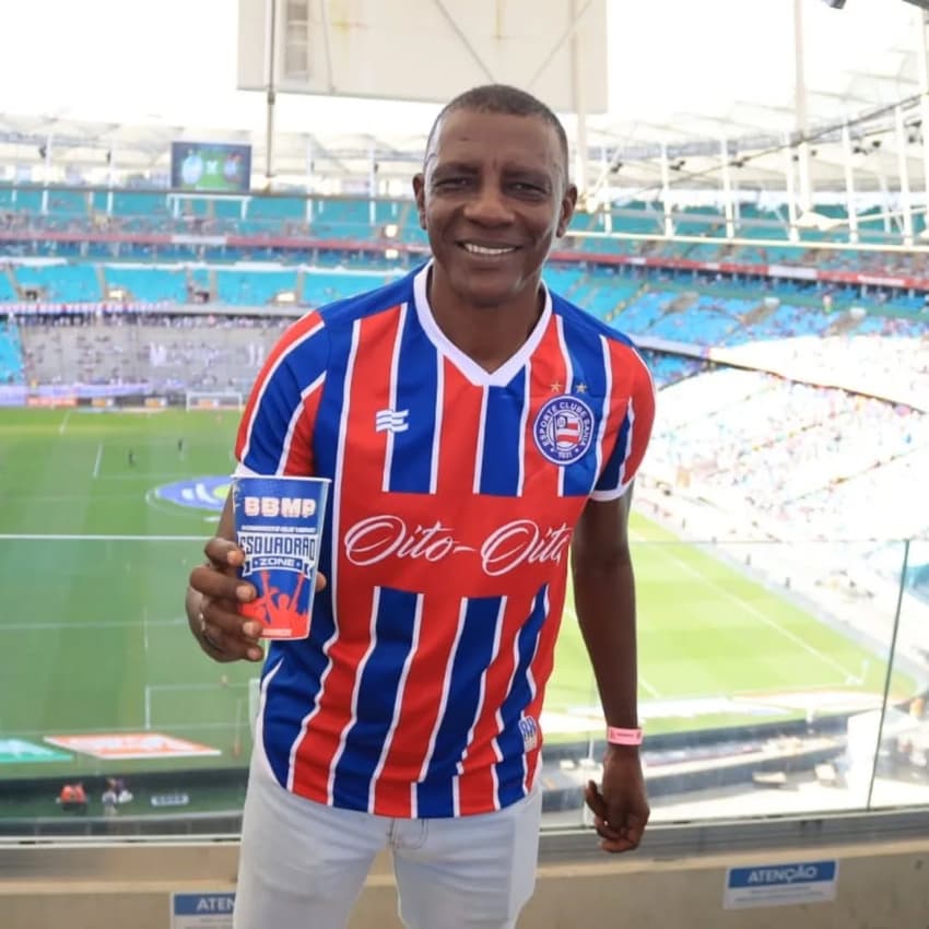 Zé Carlos torce pelo Bahia na Arena Fonte Nova Foto: Redes Sociais