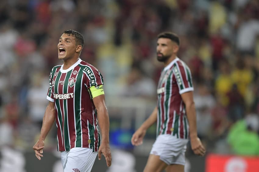 Thiago Silva em Fluminense x Flamengo. (foto: Thiago Ribeiro/AGIF)