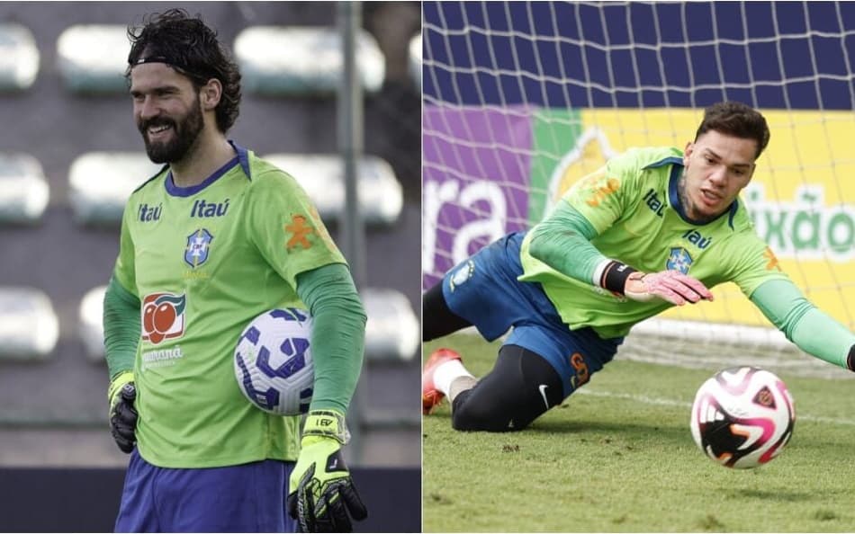 Titularidade da Seleção: veja os números de Alisson e Ederson no gol do Brasil