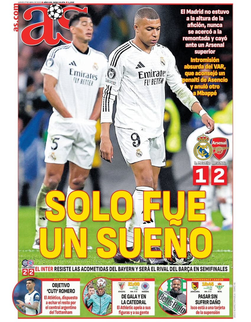 Real Madrid x Arsenal - As