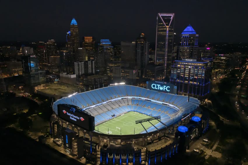 Vista aérea do Bank Of America Stadium