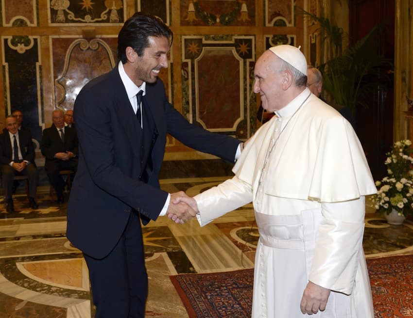 Buffon e o Papa Francisco
