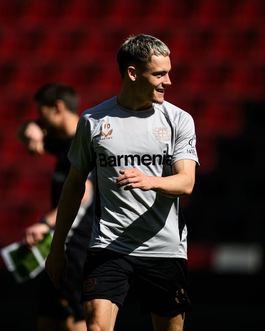 Florian Wirtz em treino pelo Bayer Leverkusen