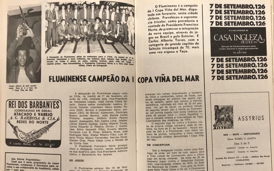 PC Caju relembra Fluminense que enfrentou Unión Española em 1976: ‘Seleção’
