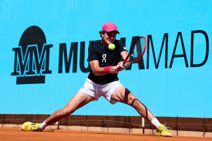 João Fonseca em treino no Masters 1000 de Madri