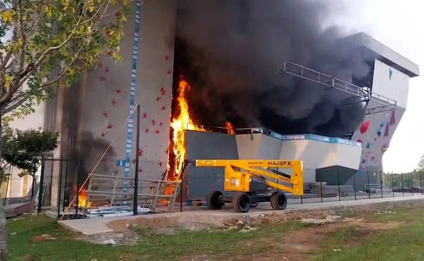 incendio centro olimpico escalada