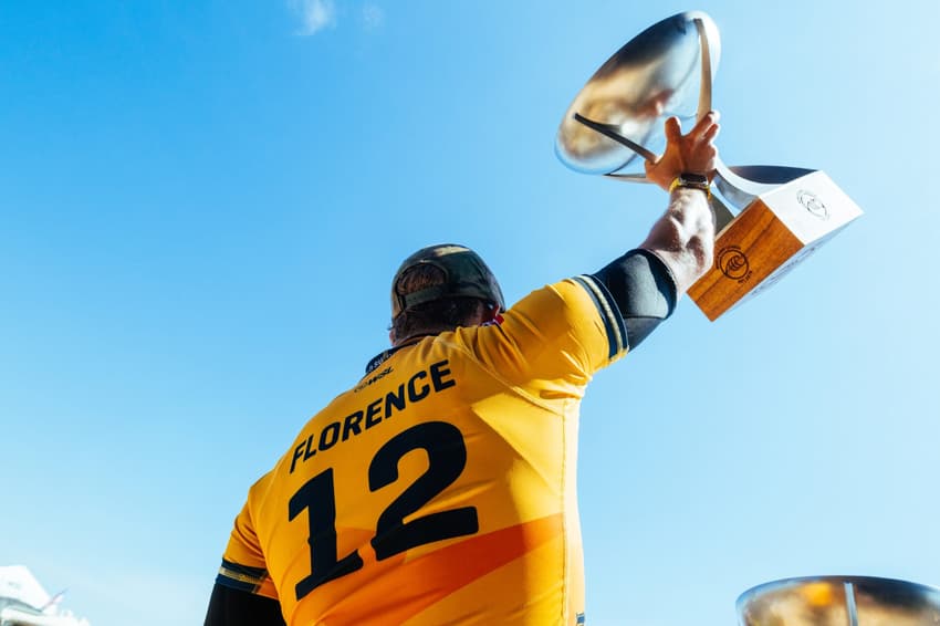 John John Florence conquistou em 2024 o seu terceiro título do Mundial de Surfe; confira o calendário da WSL para 2025 (Foto: Thiago Diz/World Surf League)
