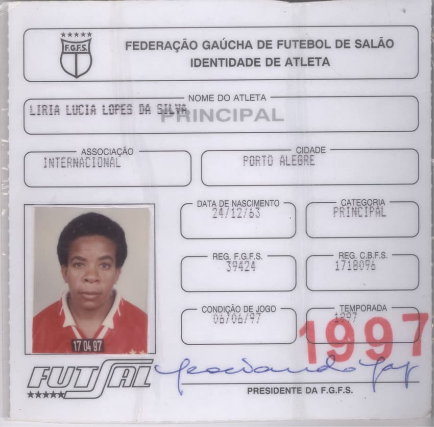 Ficha técnica de Líria Lúcia. Foto: Divulgação/Museu do Inter